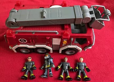 Buy Fisher Price Mattel 2007 Imaginext Fire Rescue Truck Engine & 4 Figures Rare • 14£