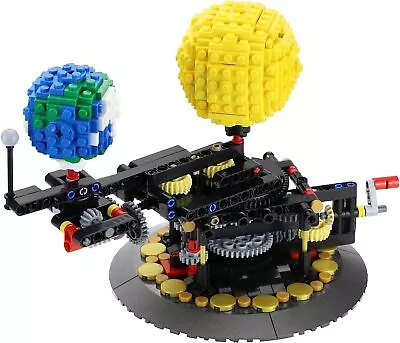 Buy Earth Moon And Sun Orrery Solar System Rotation Building Blocks Toys Kids Gift • 37.19£