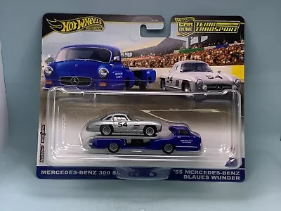 Buy Hot Wheels 2024 Team Transport Mix 3 # Mercedes Benz 300 SL & Blaues Wunder #70 • 18.55£