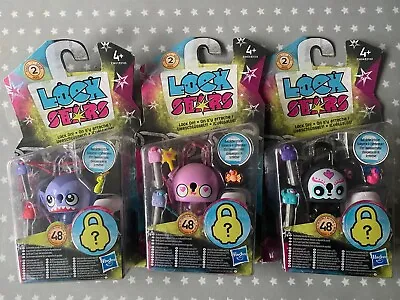 Buy NEW - 3 X Lock Stars Key Ring Toys - Surprise Toy Inside - Hasbro Series 2 • 10.95£