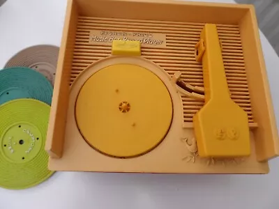 Buy Vintage 1971 Fisher Price Music Box Record Player Wind Up With Discs - Works • 12£