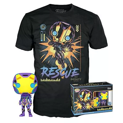 Buy Funko Pop! & Tee: Marvel Blacklight - Rescue S - Small - (S) - T-Shirt - Clothes • 13.36£