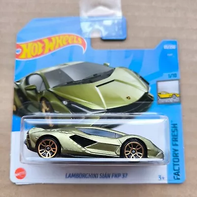 Buy Hot Wheel SHORT CARD 2022 HW FACTORY FRESH LAMBORGHINI SIAN FKP 37 GREEN 1/10 • 7.19£