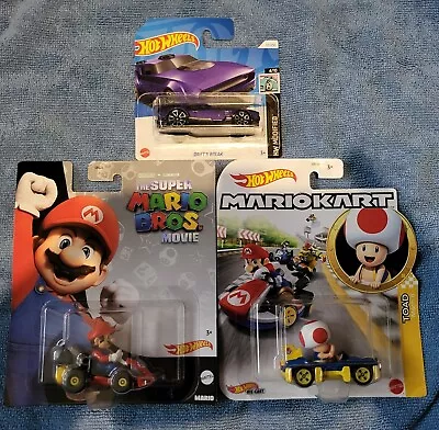 Buy Hot Wheels Mario Kart 1:64 Toad Super Mario Movie Diecast Car Toys Bundle Lot • 14.99£