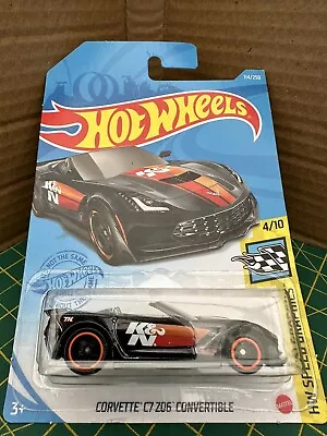 Buy Hot Wheels Corvette C7 Z06 Convertible Super Treasure Hunt 114/250 Long Card • 29.95£