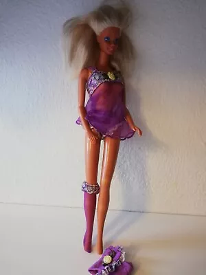 Buy Vintage Barbie Mattel Doll Doll Fashion Avenue Lingerie Dress Purple • 15.17£