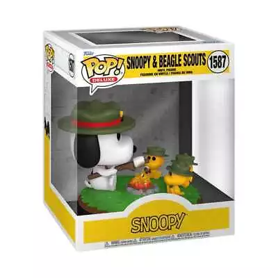 Buy PREORDER 1587 Snoopy With Beagle Scouts (Camping) Deluxe - Peanuts New Funko POP • 49.99£