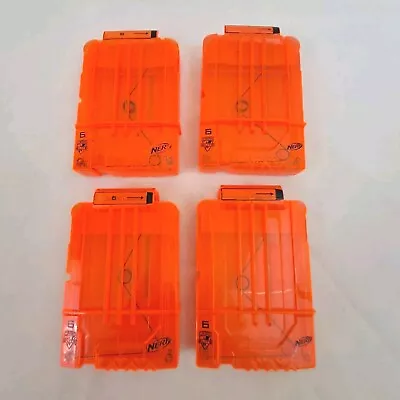 Buy Nerf N-strike Elite 6 Dart Ammo Mag Clip Magazine X4 Genuine Hasbro 2011 • 9.99£