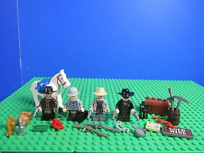 Buy Genuine LEGO WESTERN COWBOY SHERIFF MINIFIGURE Set Wild West BANDIT HORSE GOLD • 38.52£