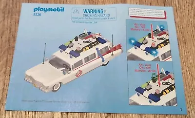 Buy Playmobil 9220 Ghostbusters ECTO-1 Car Manual Instruction ONLY • 5.99£