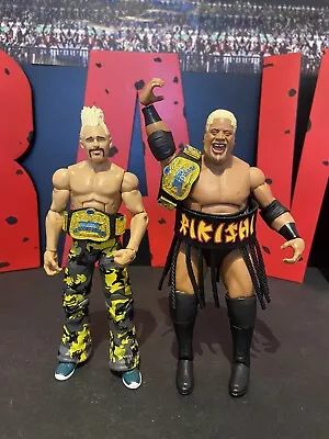 Buy Wwe Elite Too Cool Figures Rikishi And Scotty Too Hotty With Tag Belts • 59.95£