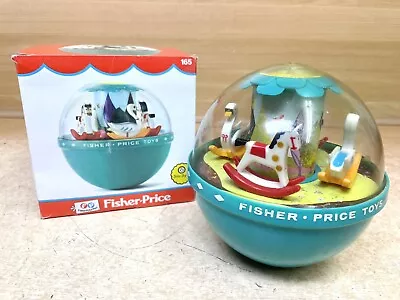 Buy Vintage 1973 Fisher Price Roly Poly Chime Ball Toy Swan Horse Bells With Box • 19.99£