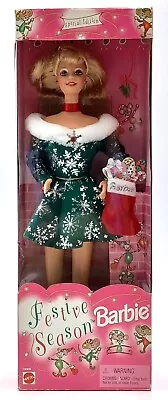 Buy 1997 Festive Season Christmas Barbie Doll / Special Edition, Mattel 18909, NrfB • 45.51£