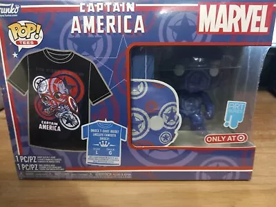 Buy Funko Pop! & Tee Marvel Captain America Art Series Target Exclusive Size L Tee • 20£