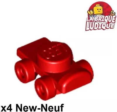 Buy LEGO 4x Minifig Footgear Roller Skate Roulette Skate Red/Red 11253 NEW • 1.31£
