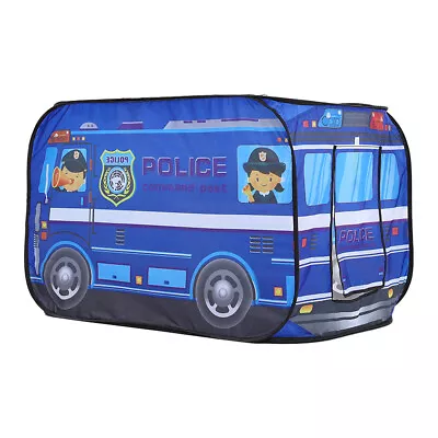 Buy Kids Pop Up Tent Indoor And Outdoor Police Car Tent Kids Game House Boys Girls • 11.95£