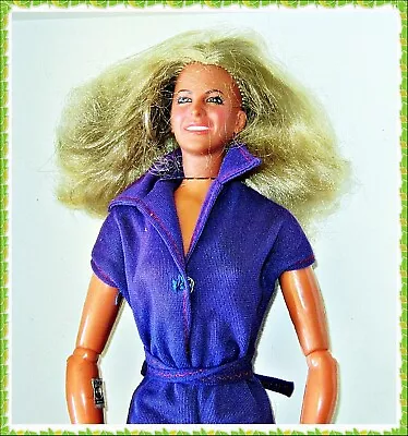 Buy 1977 KENNER BIONIC WOMAN 12  Doll Jaimie Sommers Lindsay Wagner Jumpsuit & Shoes • 29.95£