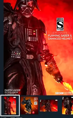 Buy Rare Star Wars Darth Vader Mythos Sideshow EXCLUSIVE 2ND ED. 2003691 New Sealed • 1,432.34£