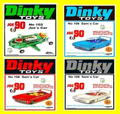 Buy Dinky Joe 90,sam`s Car Set X 4  A5 Shop Counter / Wall Display  New  • 14.95£