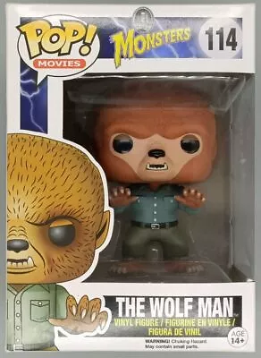 Buy Funko POP #114 The Wolf Man Universal Monsters Damaged Box Rare With Protector • 39.99£