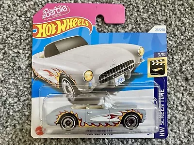 Buy Hot Wheels Barbie 1956 Chevrolet Corvette Convertible. Grey. 2024 Model. New • 4.50£