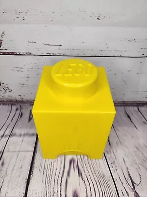 Buy Lego Storage Brick Box With Lid Yellow One Stud 8in X 5in • 10£