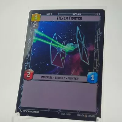 Buy TIE/LN Fighter 225/252 Foil Star Wars Unlimited Spark Of Rebellion SOR Fresh • 1.40£