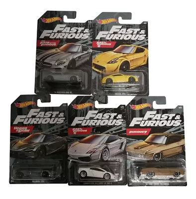 Buy Mattel Hot Wheels GDG44 The Fast And Furious Set Of 5 Model Cars Of The Movies 1:64 • 42.46£