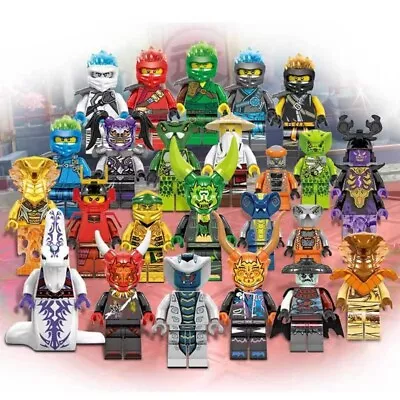 Buy Set Of 24 Pcs Ninjago Mini Figures Kai Jay Sensei Wu Master Building Blocks Toys • 14.39£