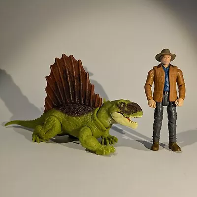 Buy Jurassic World Dominion Alan Grant And Dimetrodon Action Figures By Mattel • 20£