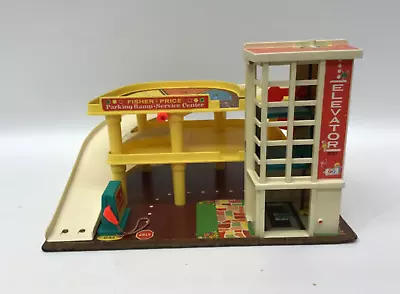 Buy Fisher Price Parking Ramp Service Centre 1970s Vintage Toy • 19.99£