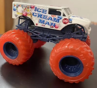 Buy Hot Wheels Ice Cream Van Red Wheels Monster Trucks *WORN • 2.99£