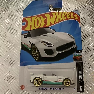 Buy Hot Wheels ‘15 Jaguar F-Type Project 7 (White) 1:64 Mattel Diecast Long Card • 4£