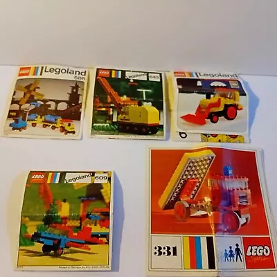 Buy Vintage 1970s Legoland Lego Manuals Lot 2 • 4.99£