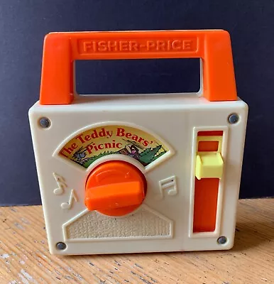 Buy Fisher Price Wind-Up Teddy Bears Picnic Music Box Radio - Vintage - 1979 • 8.05£