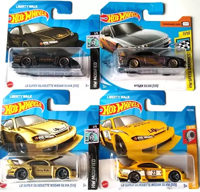 Buy Hot Wheels Nissan Silvia X 4 Models Liberty Walk X3 Lot 1:64 BNIP • 14.99£