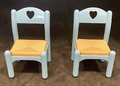 Buy Vintage Fisher Price2 X Normal Chairs Blue 3 Inches High • 8£