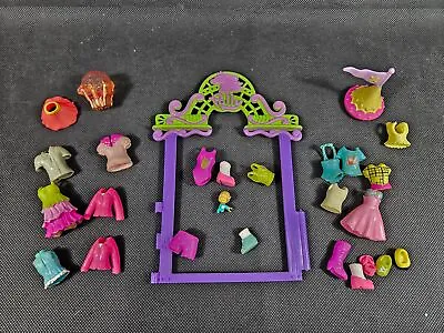 Buy Collection Of Vintage Polly Pockets Accessories Clothes Shoes House 1980s 1990s • 2.25£