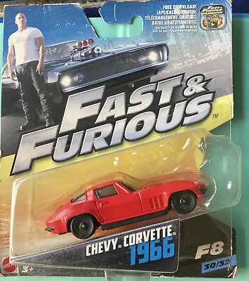 Buy Fast And Furious ‘66 Red Chevy Corvette F8 On Card Combined Postage No Problems • 5.20£
