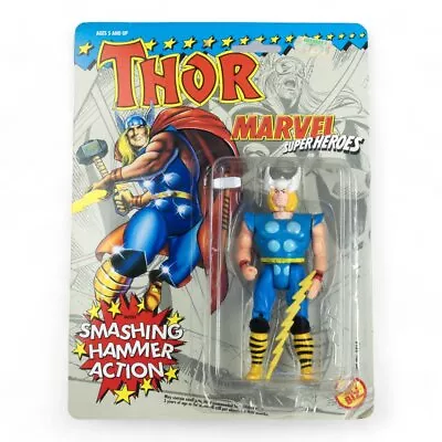Buy Vintage Toy Biz Thor, Long Accessories, Marvel Super Heroes Carded Figure Opened • 16.75£