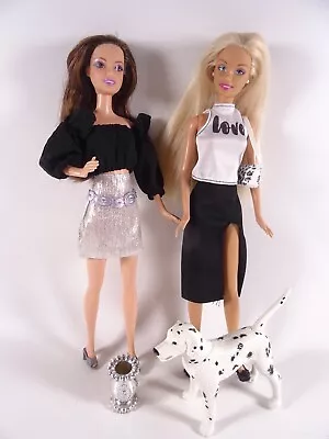 Buy 2 Modern Barbie Dolls With Dalmatian And Cup Outfits As Pictured (15087) • 17.15£