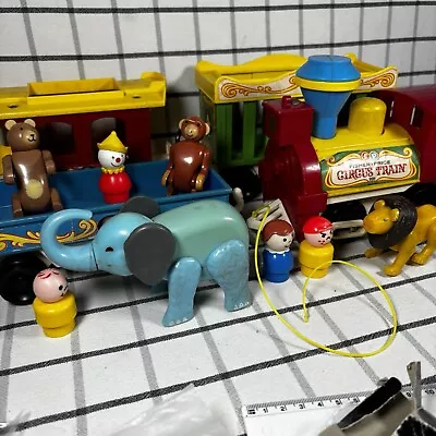 Buy Vintage Fisher Price Circus Train + Animals Lion Elephant 991 Carriages Clown • 19.99£