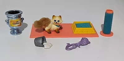 Buy Vintage Littlest Pet Shop Sleek Siamese With Scratching Post 1994 Kenner • 18.36£