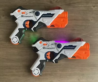 Buy NERF Laser Ops Pro Toy Guns - Alpha Point Laser 2 Player Gun Set White WORKING • 17.99£