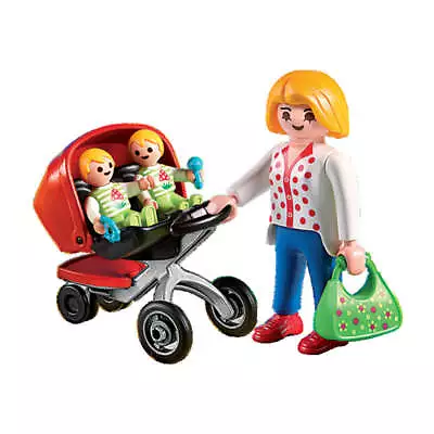 Buy Playmobil City Life Mother With Twin Stroller • 8.99£