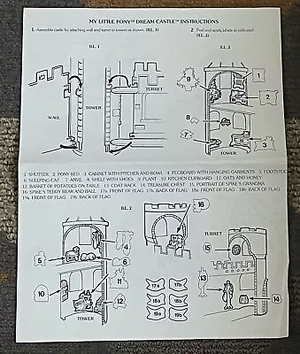 Buy Vintage My Little Pony G1 Dream Castle Instructions Manual Original Part MLP • 10.24£