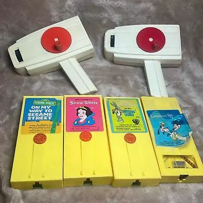 Buy Vintage Fisher Price Movie Viewer And Four Cartridges 1970's Bugs Bunny Children • 44.73£