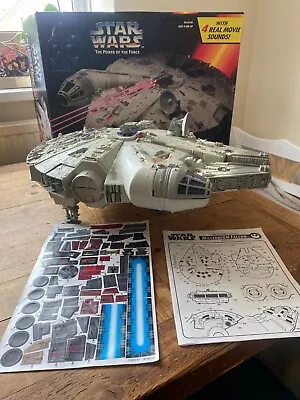 Buy Vintage Star Wars POTF Electronic Millennium Falcon - Unused Sticker Sheet Boxed • 99.99£