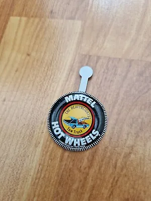 Buy Vintage Hot Wheels Redline The Heavyweights Tow Truck Tinplate Button Badge • 10.99£
