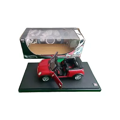 Buy  Hotwheels  Mini Cooper Cabrio 1/18 Boxed Convertible Red 2004 Mattel • 27.99£